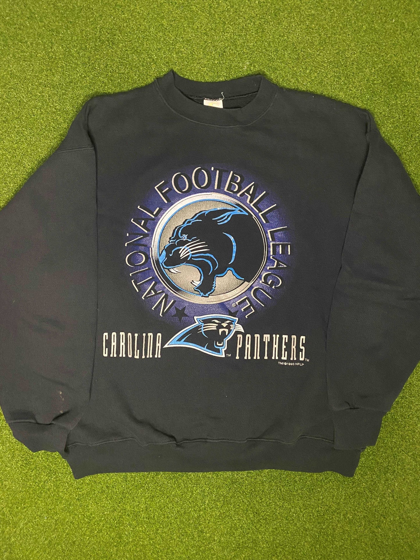 1993 Carolina Panthers - Vintage NFL Crewneck (Large) - Gametime Vintage
