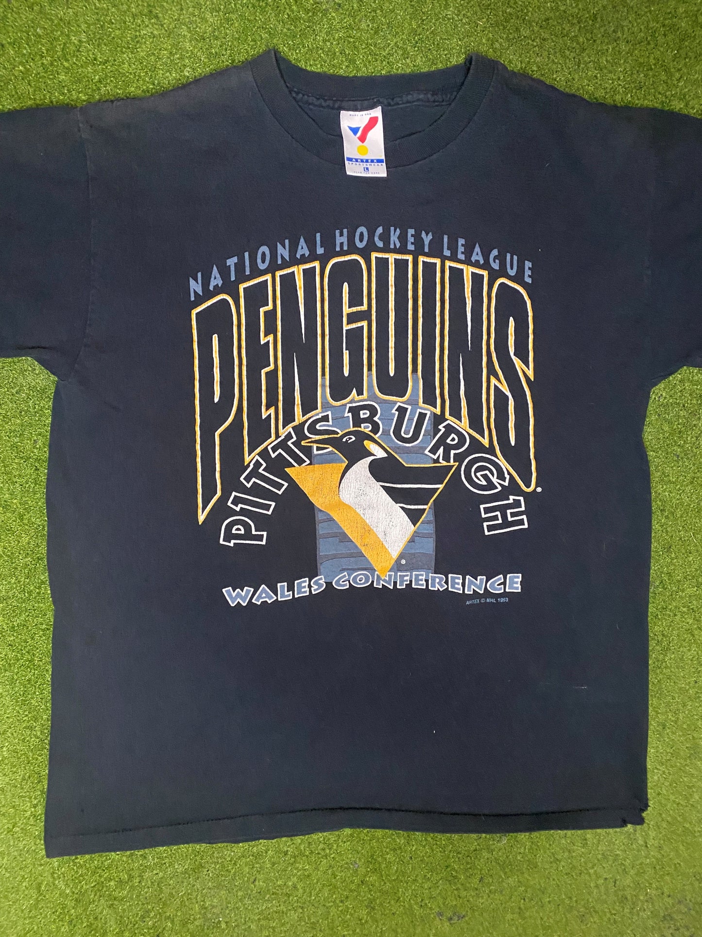 1993 Pittsburgh Penguins - Vintage NHL T-Shirt (Large) - Gametime Vintage