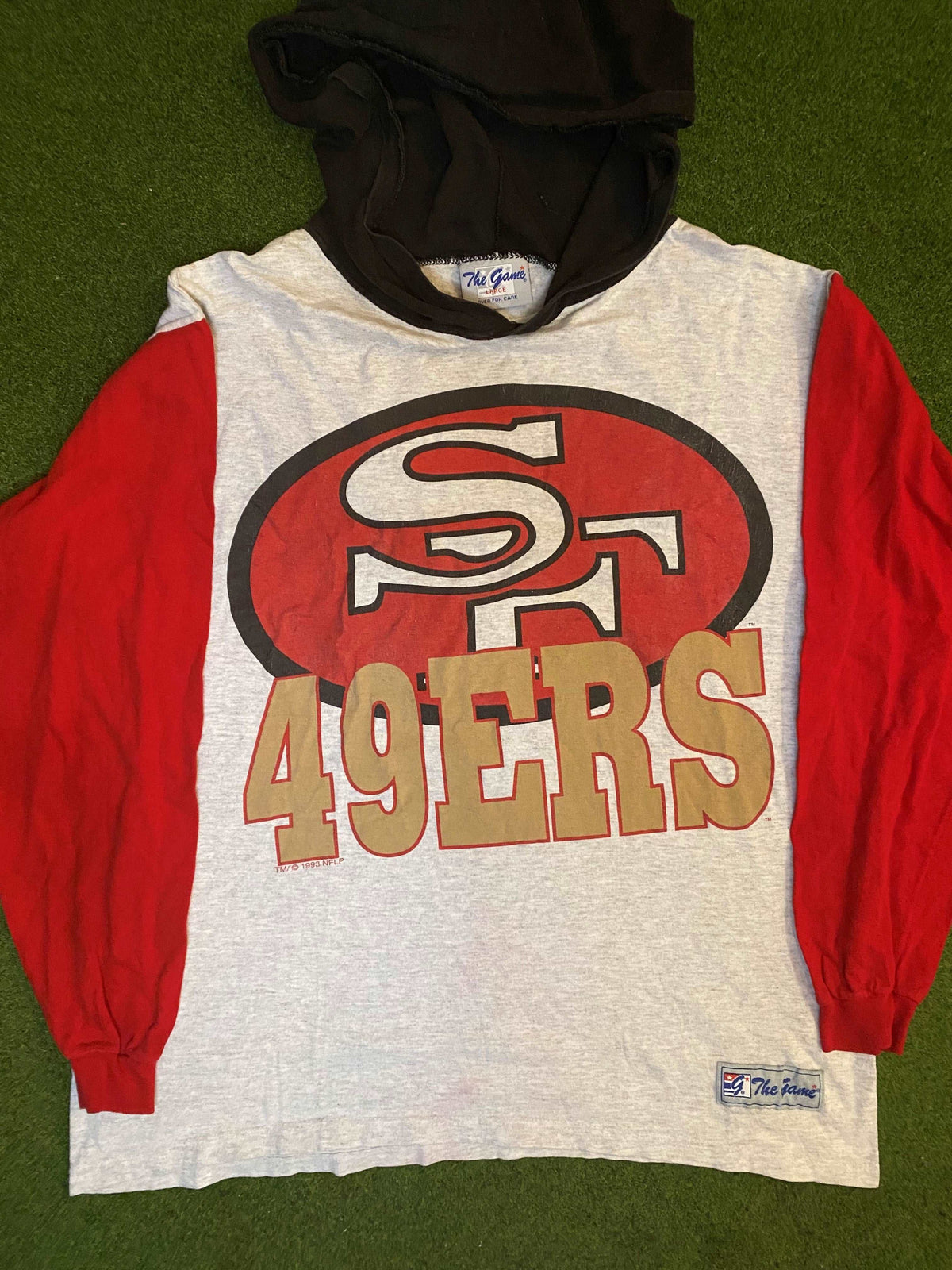 1993 San Francisco 49ers - Vintage NFL Hoodie (Large) - Gametime Vintage