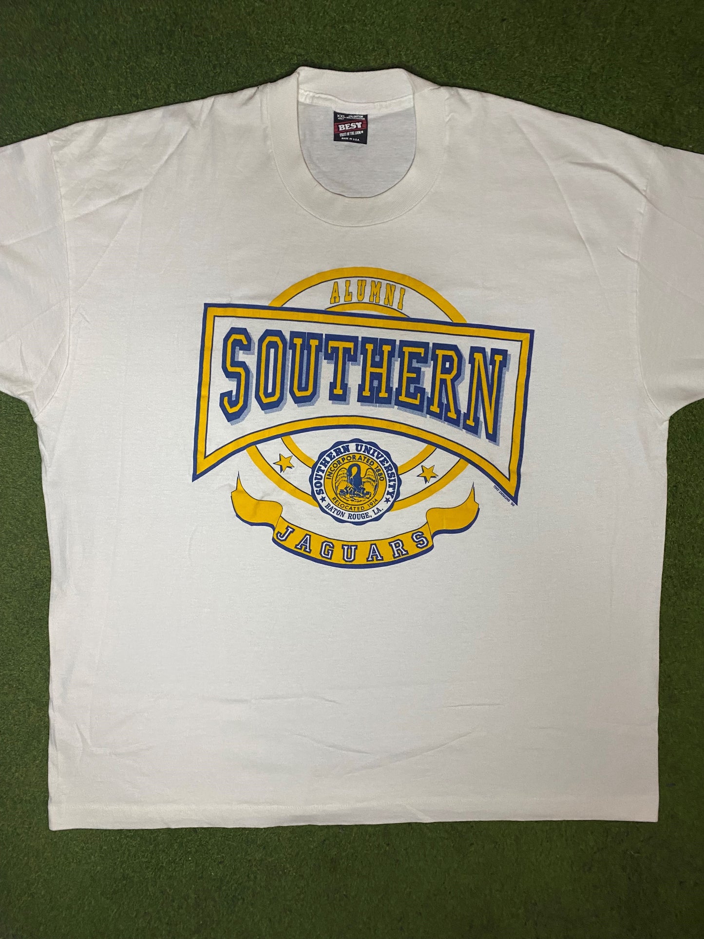 1993 Southern Jaguars - Vintage HBCU T-Shirt (2XL) - Gametime Vintage