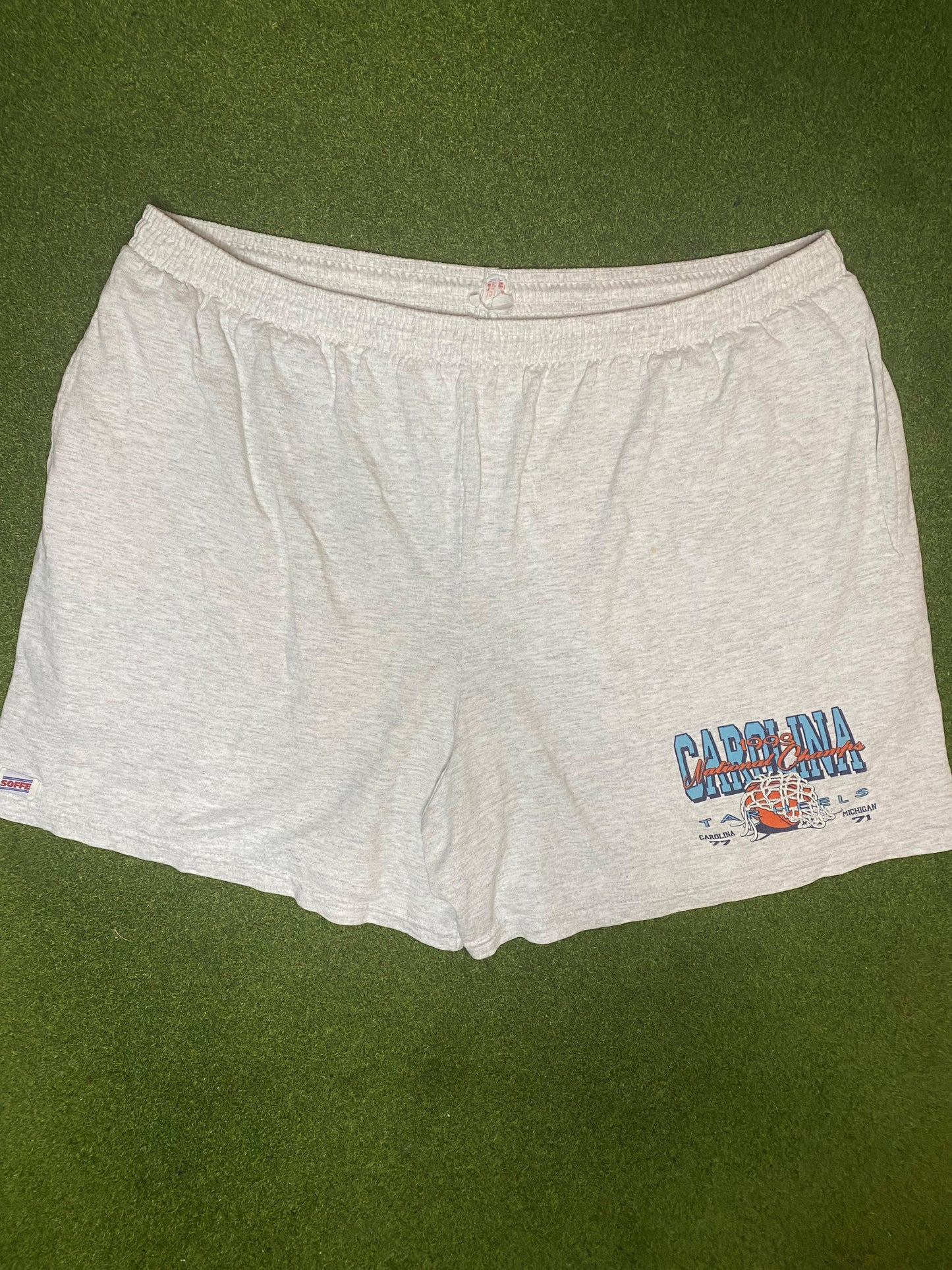 1993 North Carolina Tar Heels - National Champions - Vintage College Basketball Shorts (Large) - Gametime Vintage