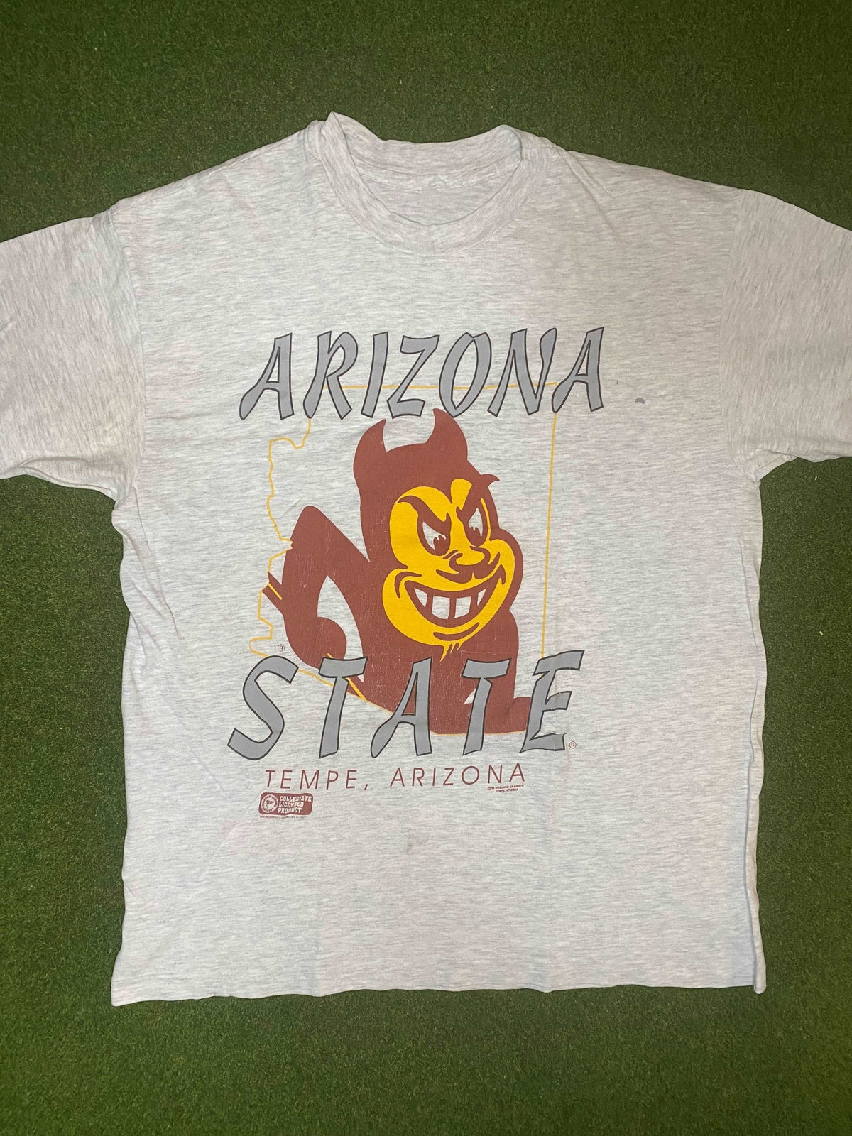 1994 Arizona State Sun Devils - Big Logo - Vintage College Tee Shirt (Large) - Gametime Vintage