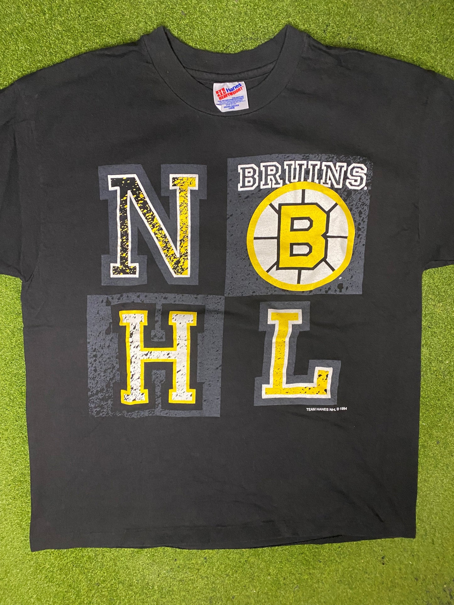 1994 Boston Bruins - Vintage NHL T Shirt (Large) - Gametime Vintage
