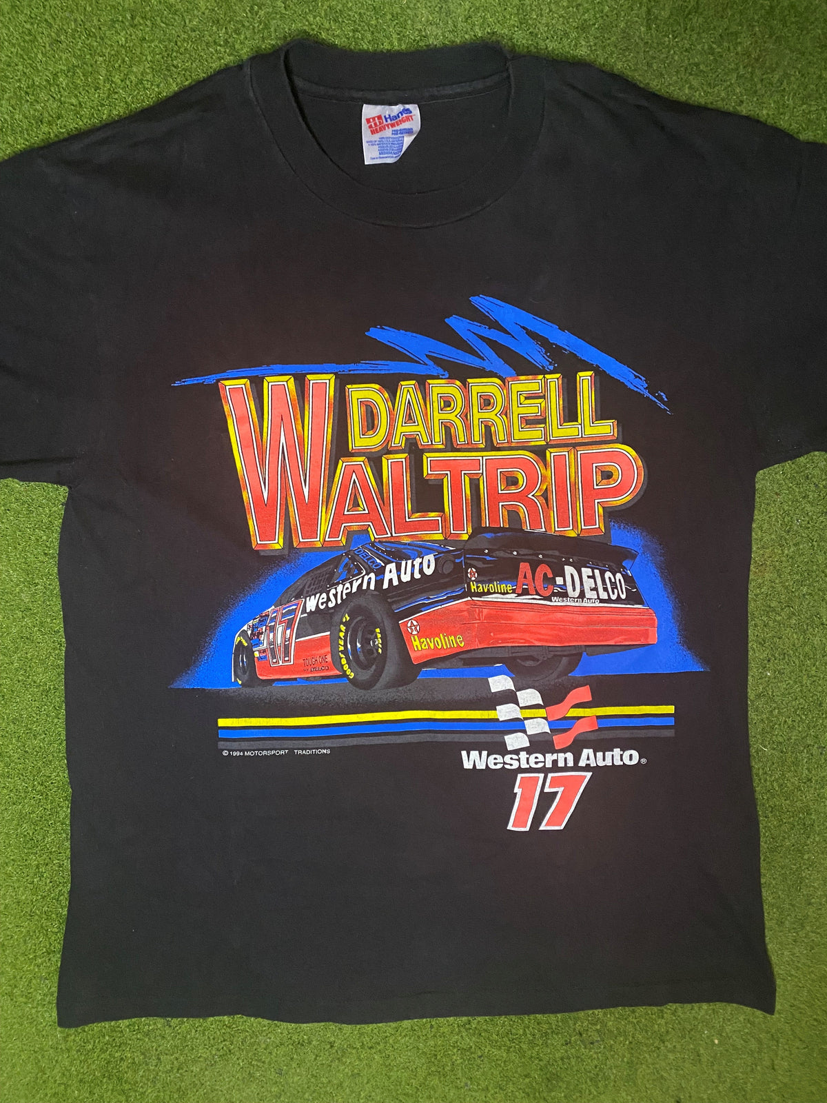 1994 Darrell Waltrip - Western Auto - Vintage NASCAR Tee (Medium) - Gametime Vintage