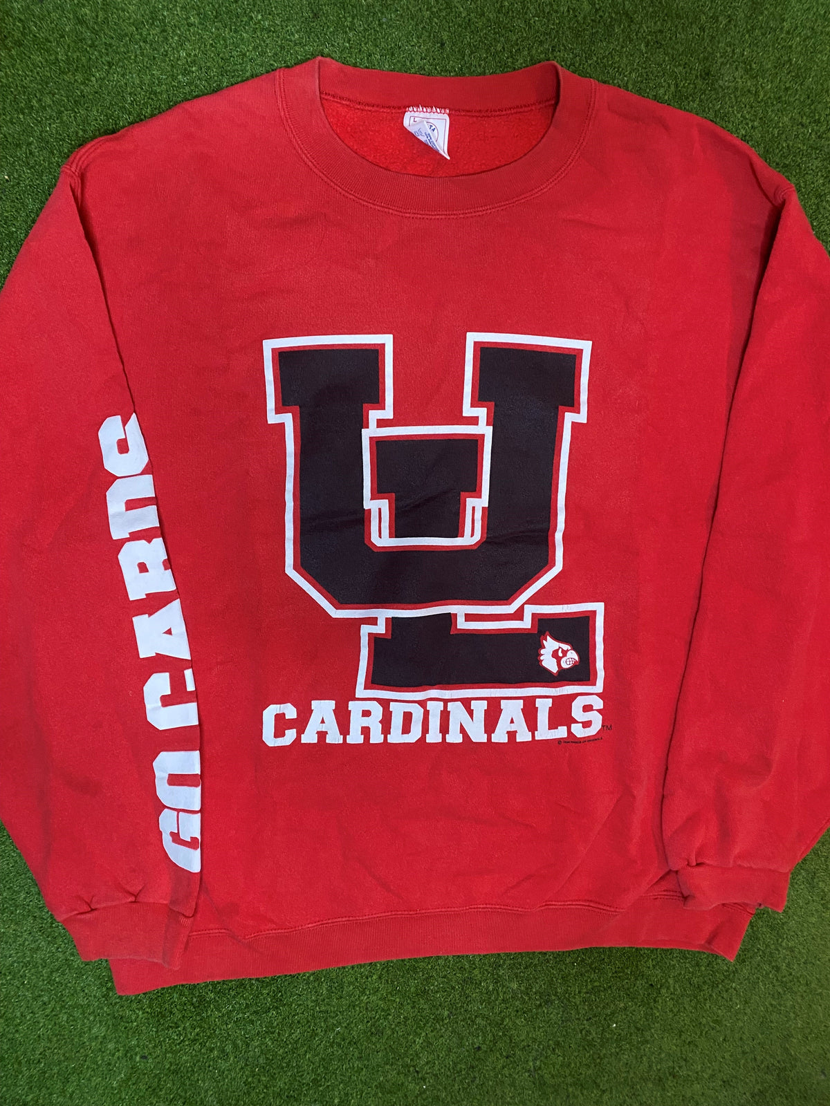 1994 Louisville Cardinals - Vintage College Crewneck Sweatshirt (Large) - Gametime Vintage