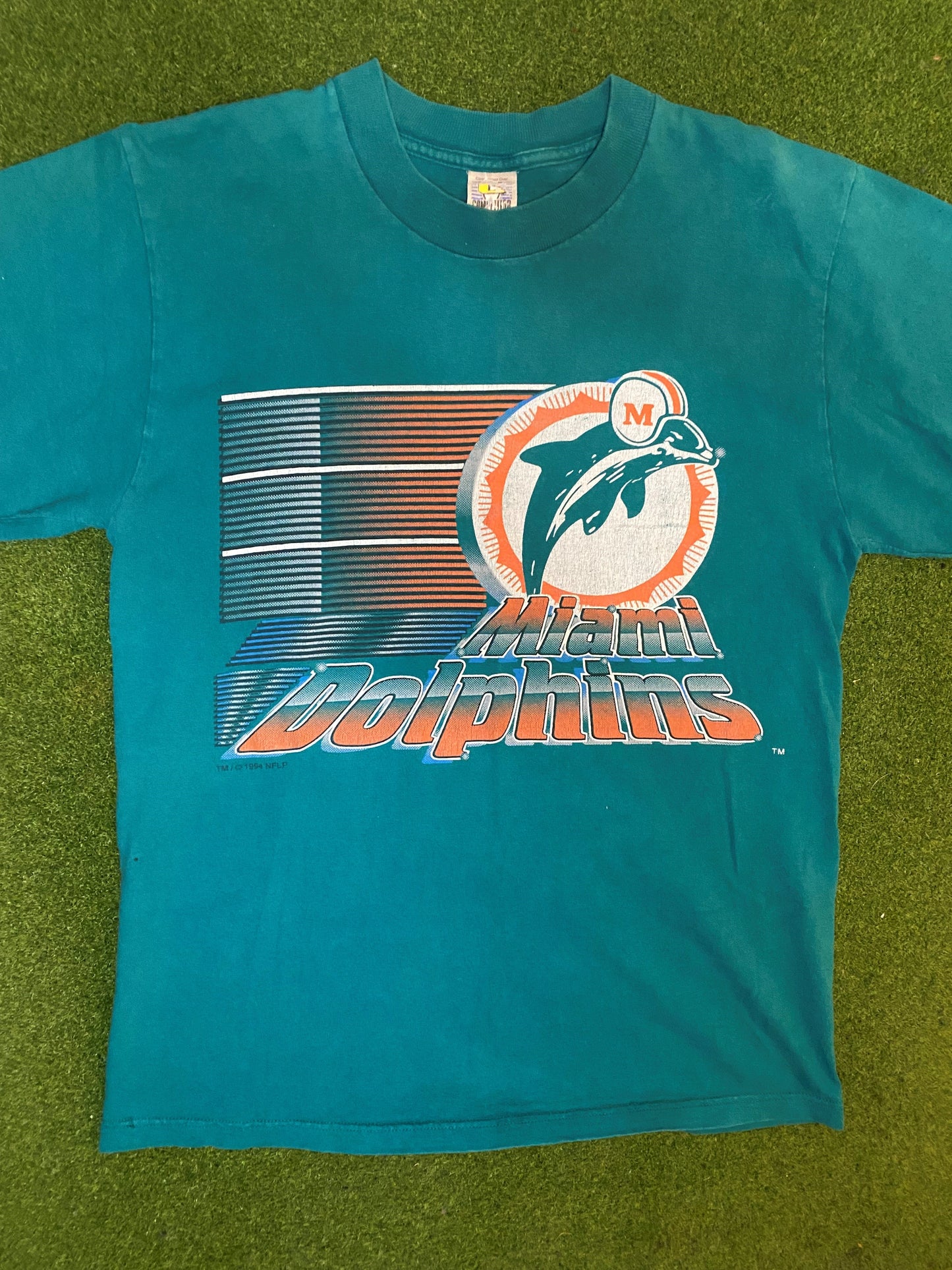 1995 Miami Dolphins - Vintage NFL T-Shirt (Large) - Gametime Vintage