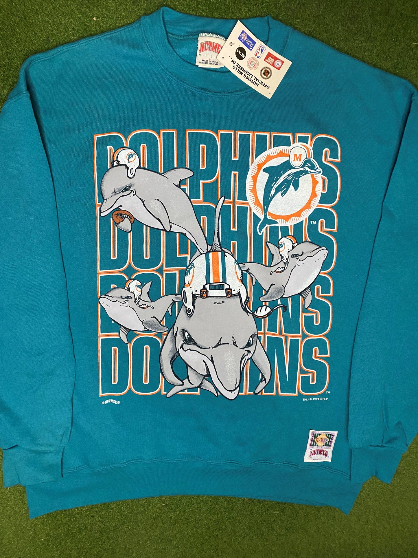 1994 Miami Dolphins - NWT - Vintage NFL Sweatshirt (Large) - Gametime Vintage