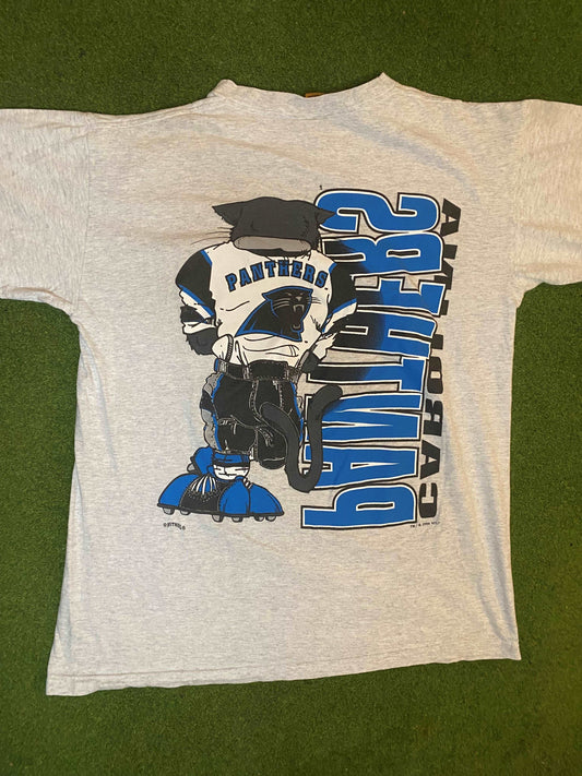 1994 Carolina Panthers - Double Sided - Vintage NFL T-Shirt (Large) - Gametime Vintage