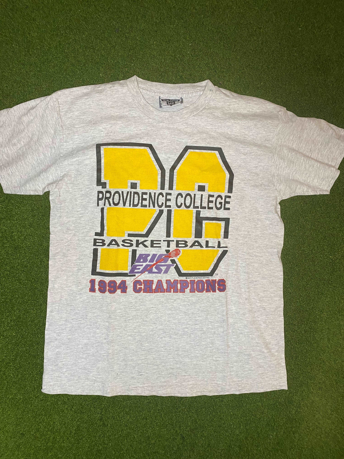 1994 Providence Friars - Big East Champions - Vintage College Basketball Tee Shirt (Medium) - Gametime Vintage