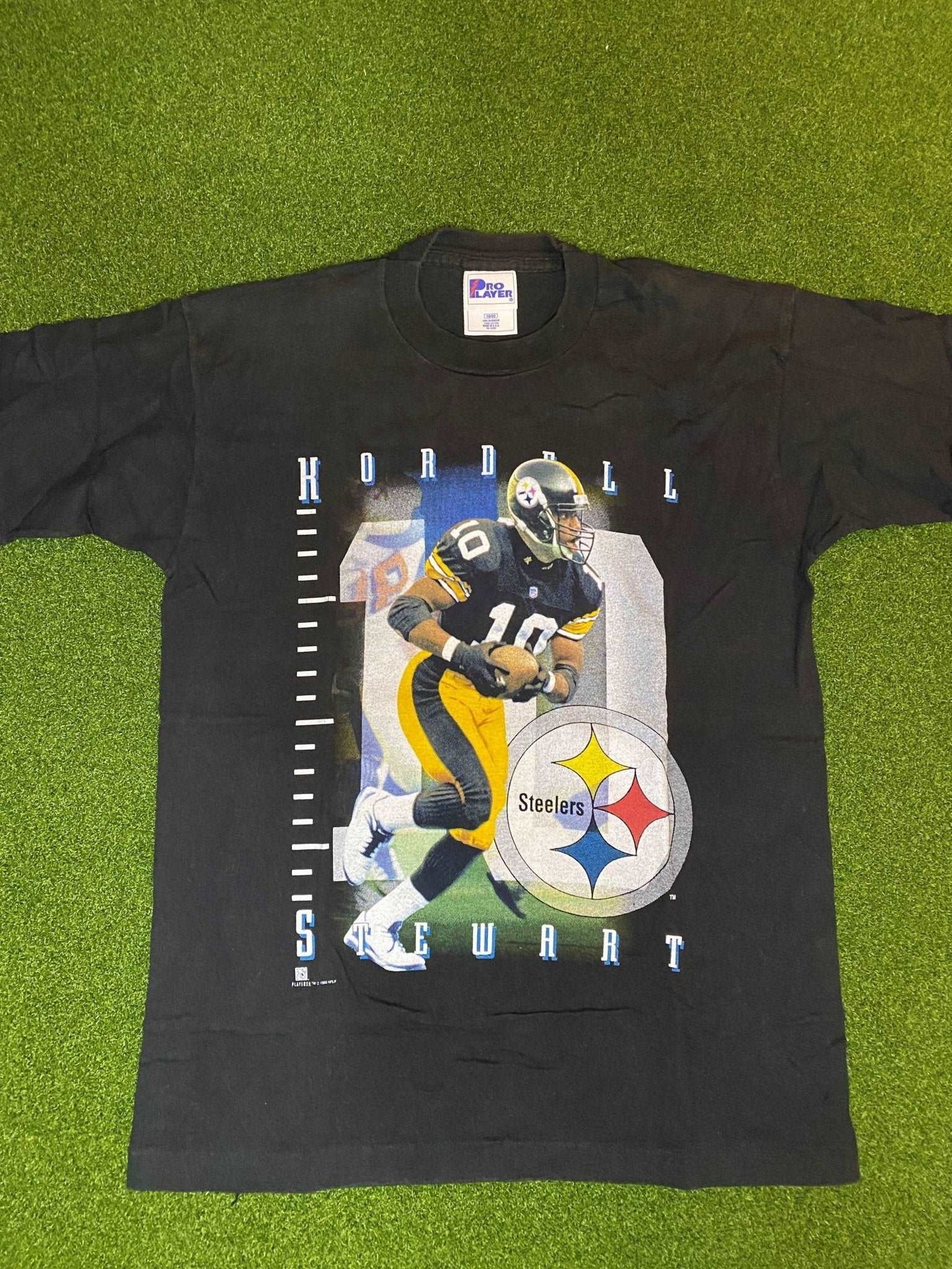 1995 Pittsburgh Steelers - Kordell Stewart - Vintage NFL Player Tee Shirt (Youth XL) - Gametime Vintage