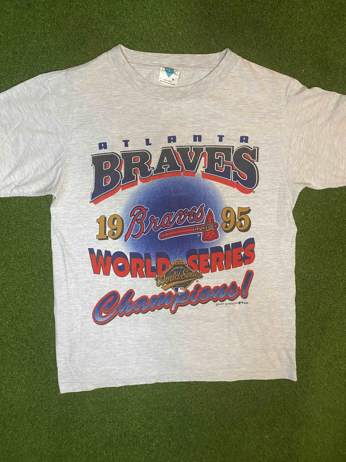 1995 Atlanta Braves - World Series Champions - Vintage MLB Tee Shirt (Medium) - Gametime Vintage