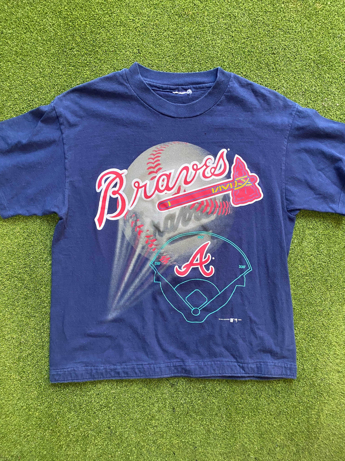 1995 Atlanta Braves - Vintage MLB T-Shirt (Small) - Gametime Vintage