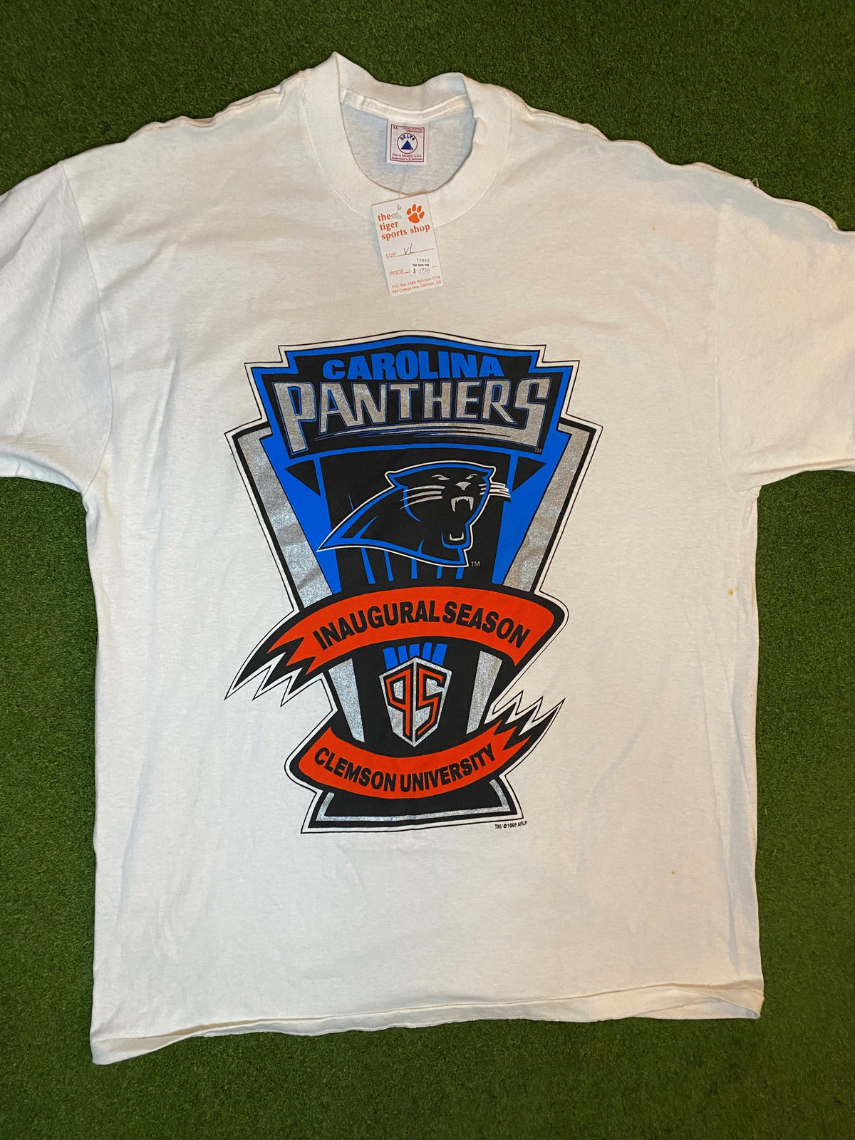 1995 Carolina Panthers - Inaugural Season - NWT - Vintage NFL T-Shirt (XL) - Gametime Vintage