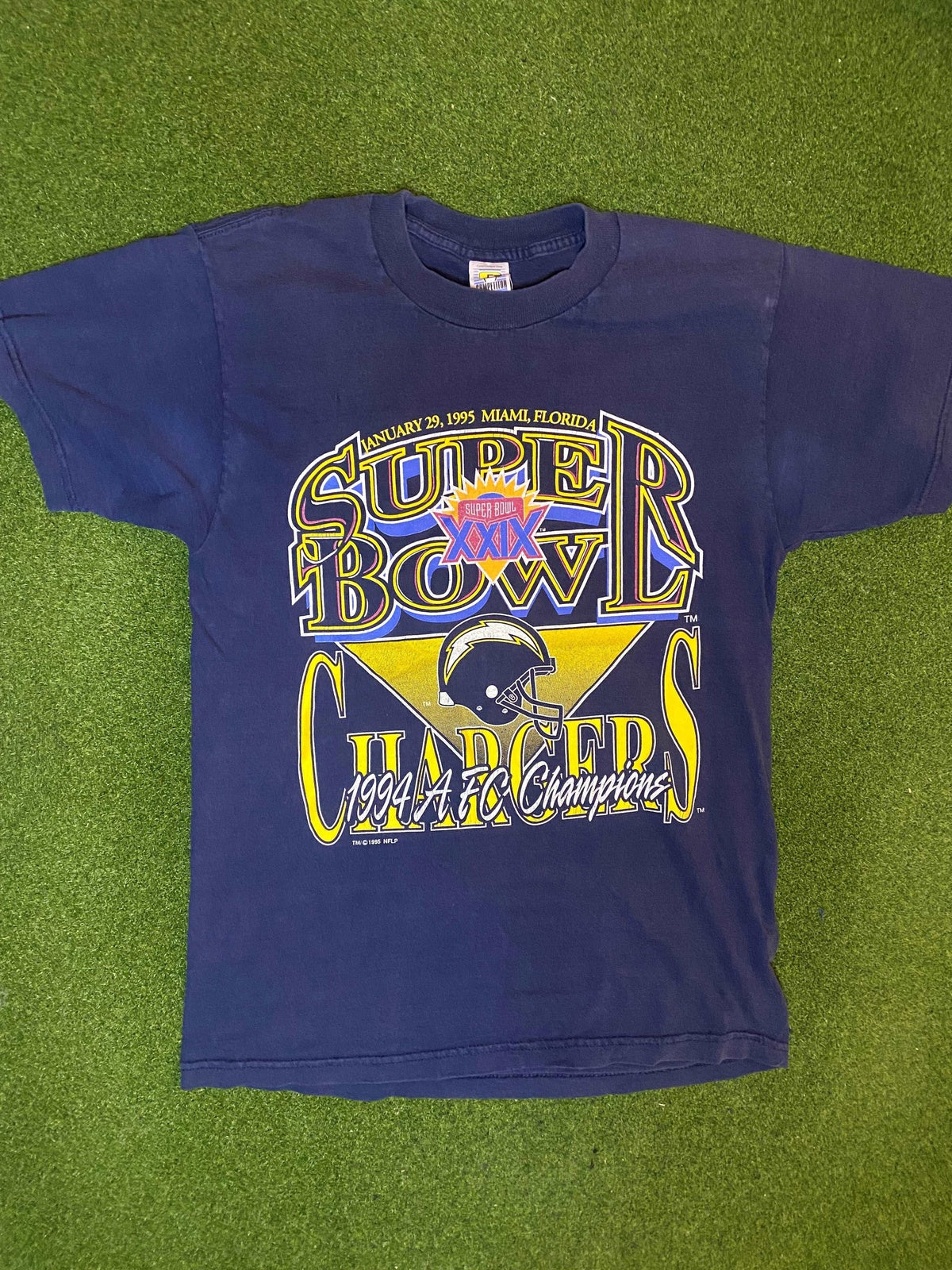 1995 San Diego Chargers - AFC Champions - Vintage NFL Tee Shirt (Medium) - Gametime Vintage