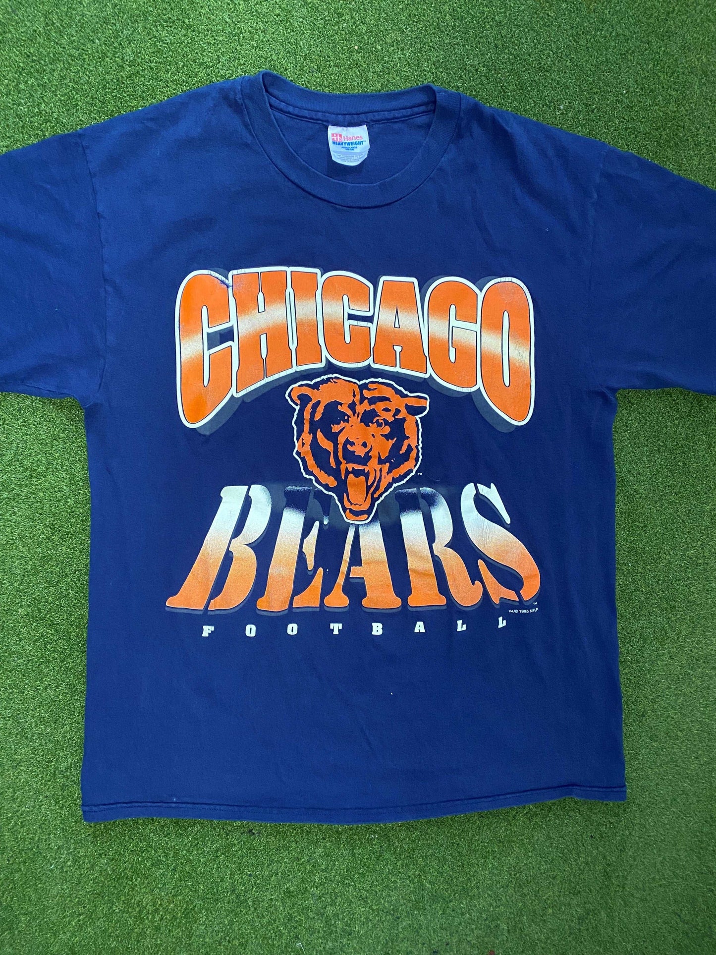 1995 Chicago Bears - Vintage NFL Tee Shirt (Large) - Gametime Vintage