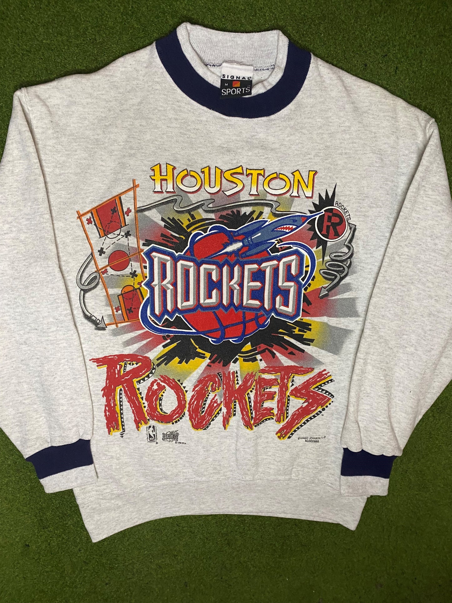 1995 Houston Rockets - Vintage NBA Sweatshirt (Medium) - Gametime Vintage