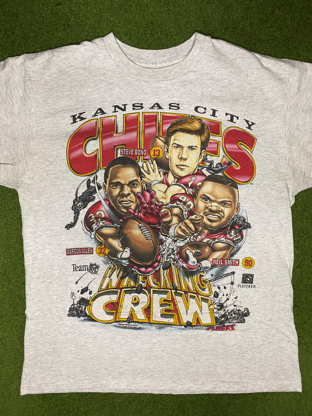1995 Kansas City Chiefs - Marcus Allen, Neil Smith, Bono - Vintage NFL Player T Shirt (Large) - Gametime Vintage