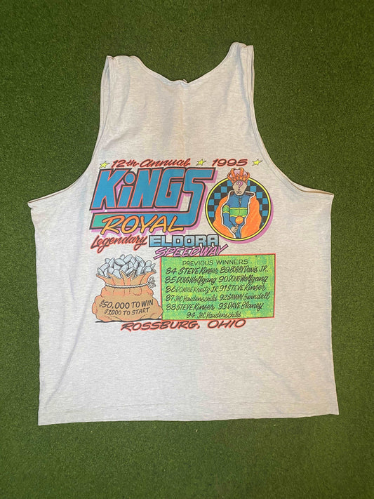 1995 Kings Royal - El Dora Speedway - Double Sided - Vintage NASCAR Tank (XL) - Gametime Vintage