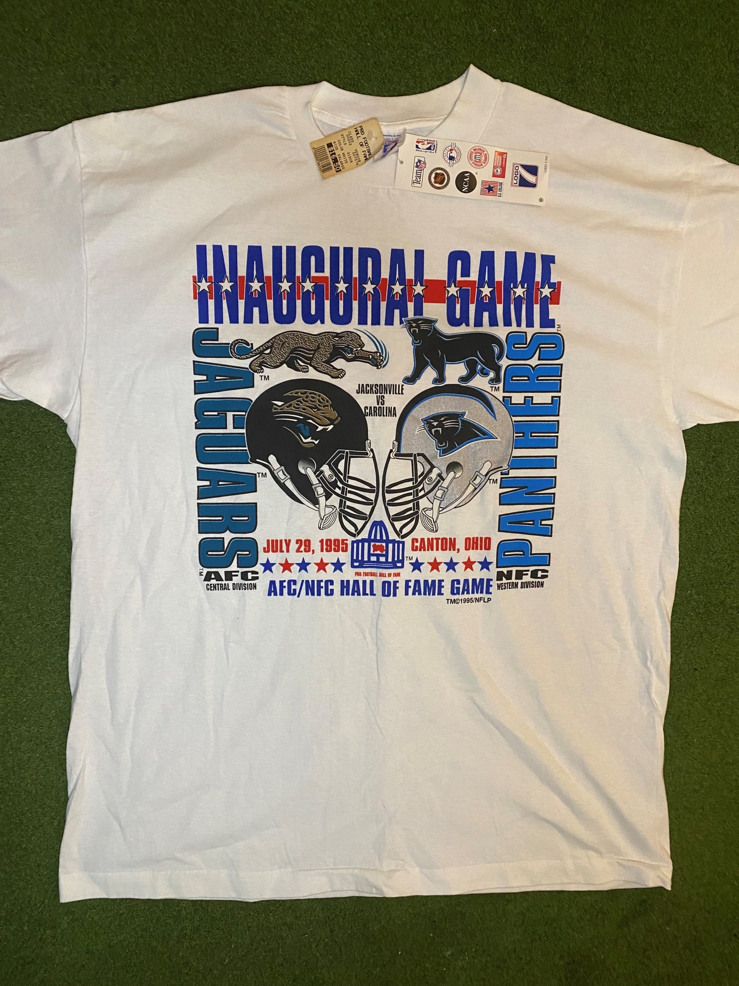 1995 Carolina Panthers - Inaugural Game - NWT - Vintage NFL T-Shirt (2XL) - Gametime Vintage