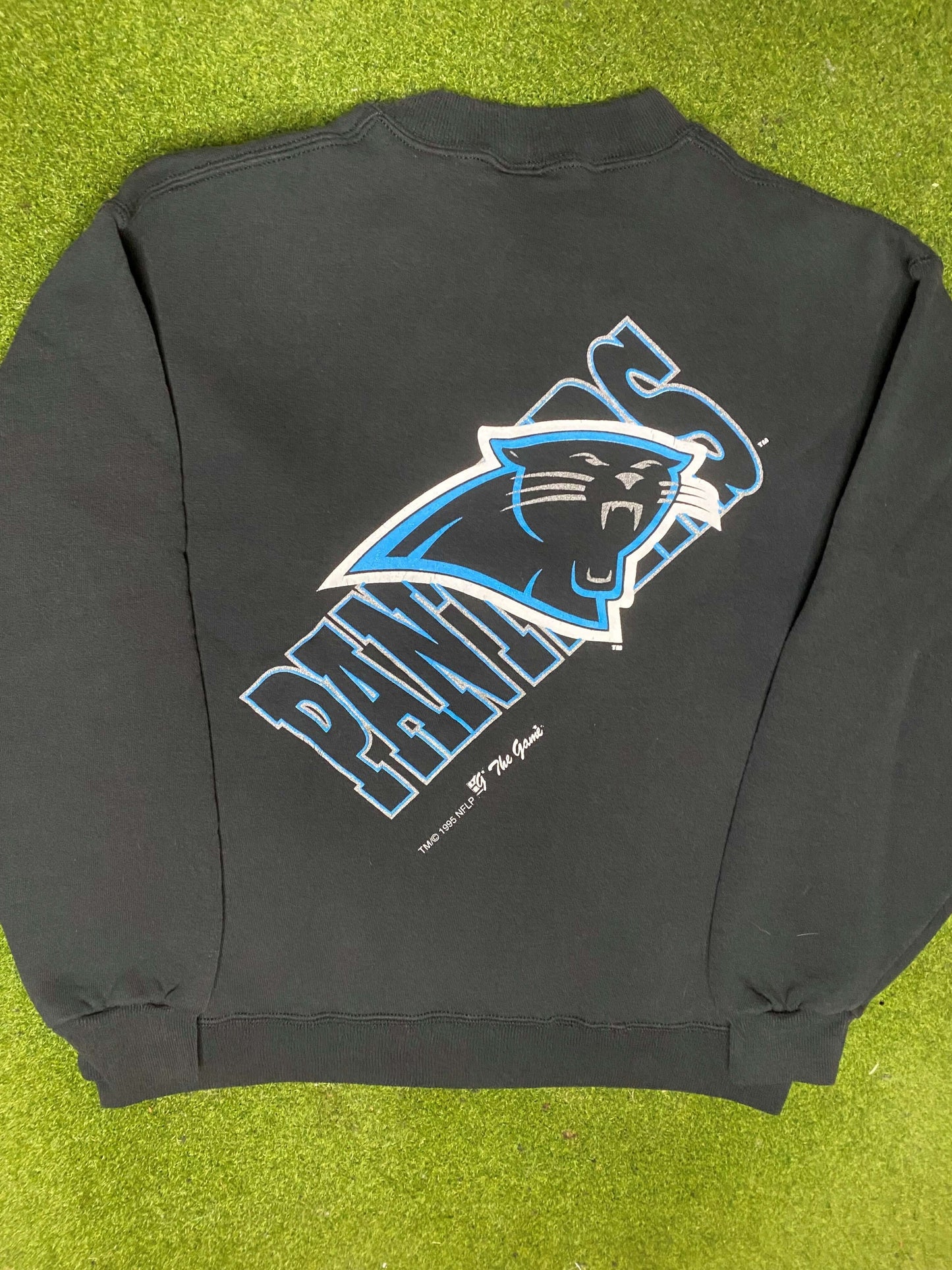 1995 Carolina Panthers - Double Sided - Vintage NFL Sweatshirt (Youth XL) - Gametime Vintage