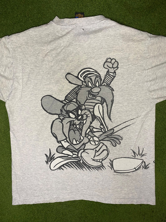 1995 Colorado Rockies - Looney Tunes - Vintage MLB T Shirt (Large) - Gametime Vintage