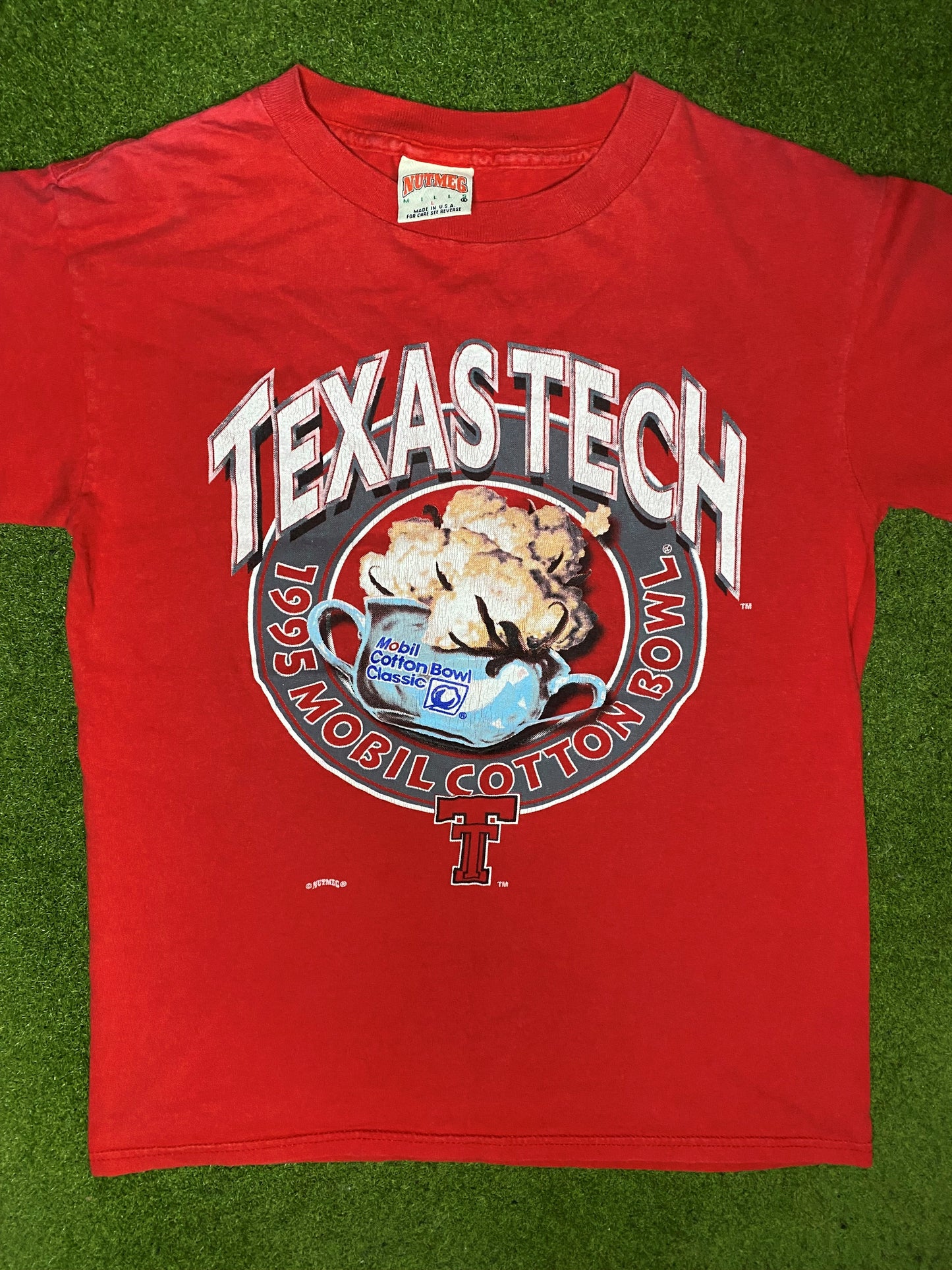 1995 Texas Tech Red Raiders - Cotton Bowl - Vintage College T Shirt (Large) - Gametime Vintage