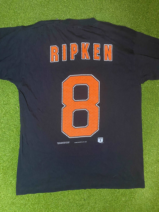 1996 Baltimore Orioles - Cal Ripken Jr #8 - Vintage MLB Player Shirt (XL) - Gametime Vintage