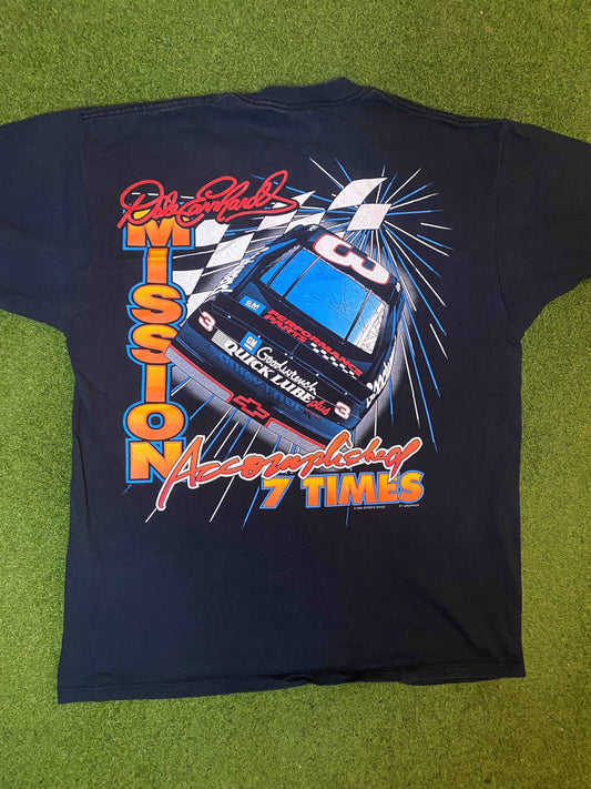 1996 Dale Earnhardt - Man On A Mission - Vintage NASCAR T-Shirt (XL) - Gametime Vintage