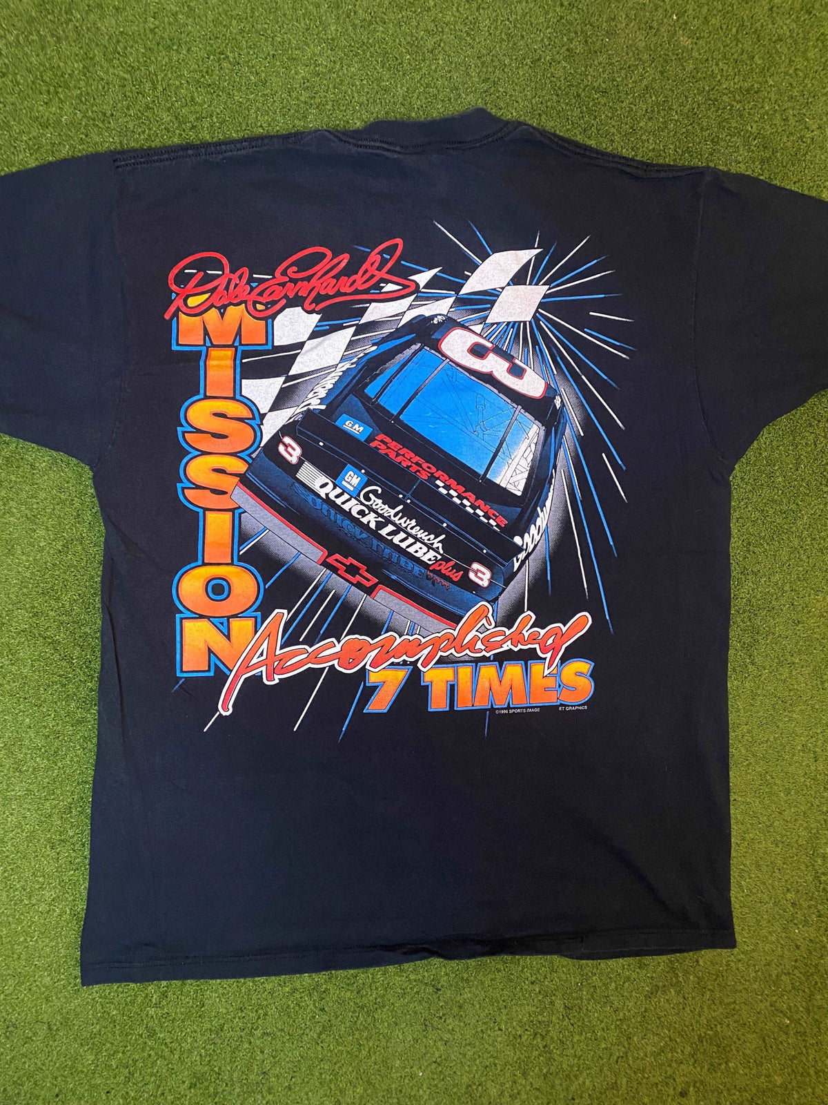 1996 Dale Earnhardt - Man On A Mission - Vintage NASCAR T-Shirt (XL) - Gametime Vintage