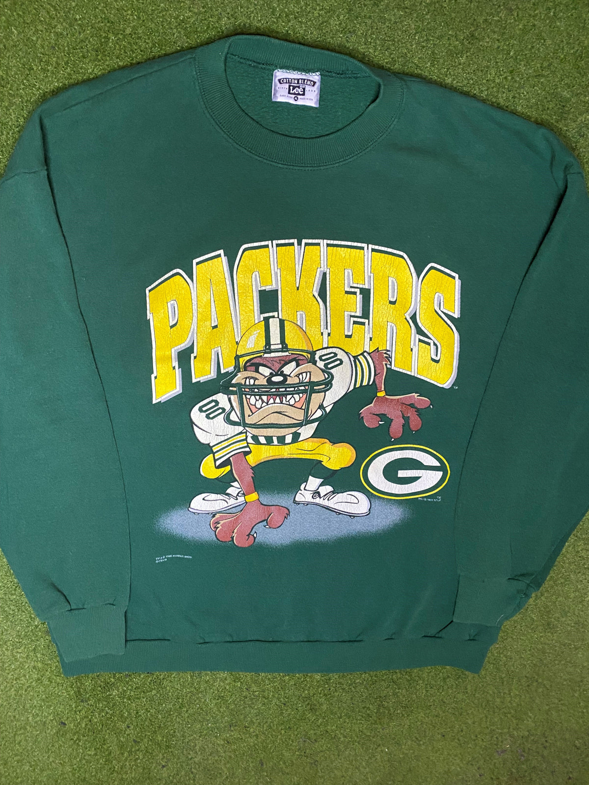 1996 Green Bay Packer - Taz Crossover - Vintage NFL Sweatshirt (XL) - Gametime Vintage