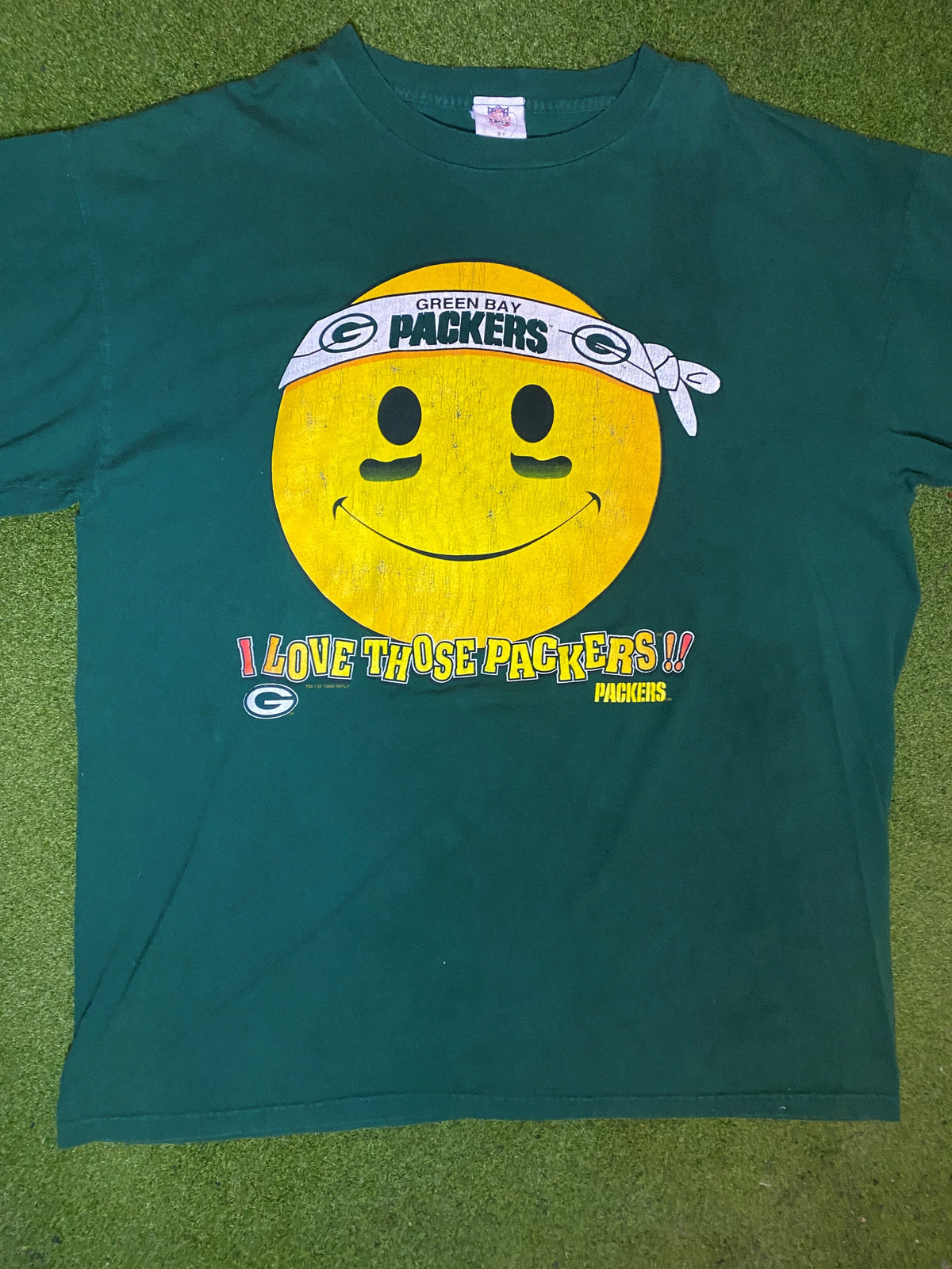 1996 Green Bay Packers - I Love Those Packers - Vintage NFL Tee (3XL) - Gametime Vintage