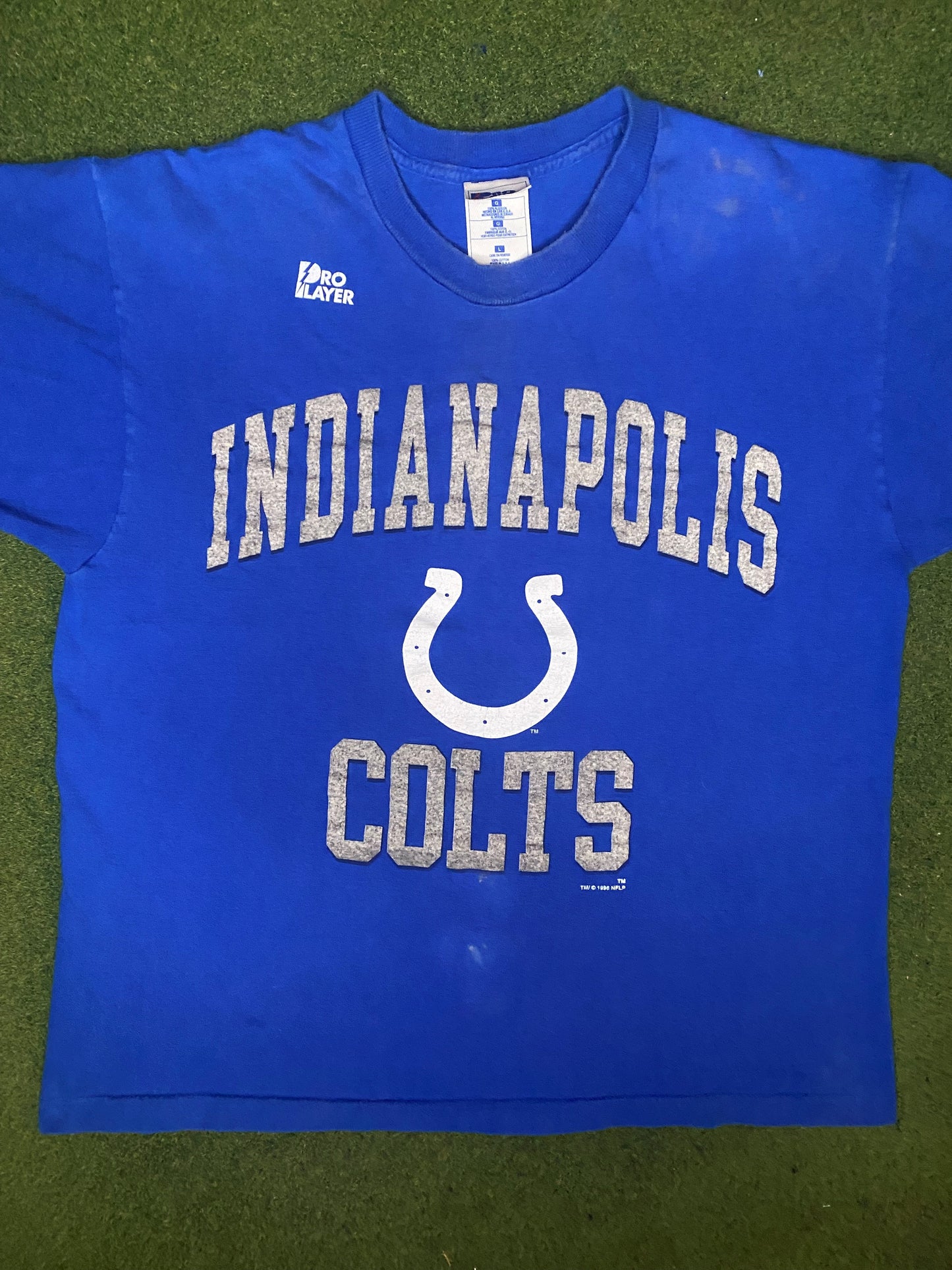 1996 年印第安纳波利斯小马队 - 复古 NFL T 恤(L 码)