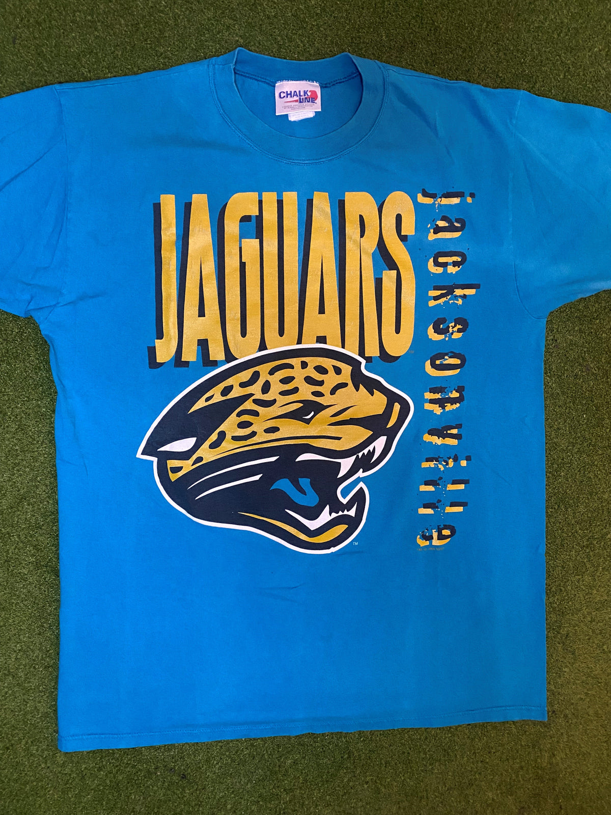 1996 Jacksonville Jaguars - Big Logo - Vintage NFL T-Shirt (XL) - Gametime Vintage