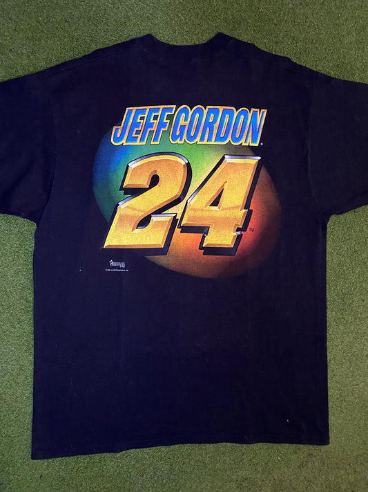 1996 Jeff Gordon - Dupont - Double Sided - Vintage NASCAR T-Shirt (2XL) - Gametime Vintage