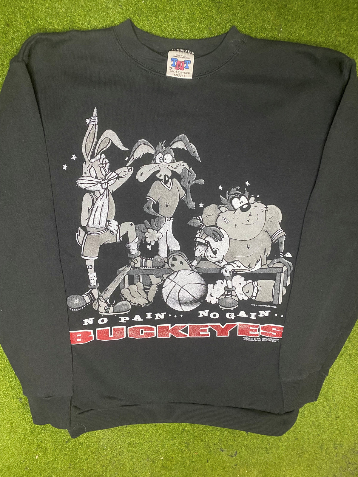1996 Ohio State Buckeyes - Looney Tunes - Vintage College Sweatshirt (Large) - Gametime Vintage