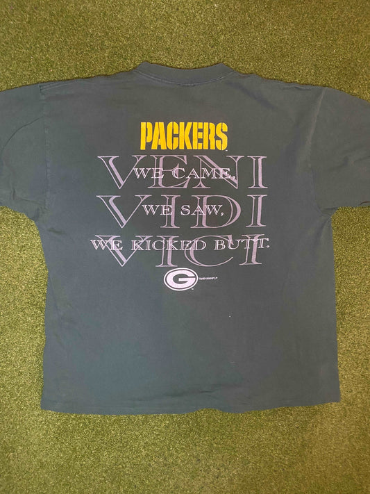 1996 Green Bay Packers - Absolute Victory - Double Sided - Vintage NFL Tee Shirt (XL) - Gametime Vintage