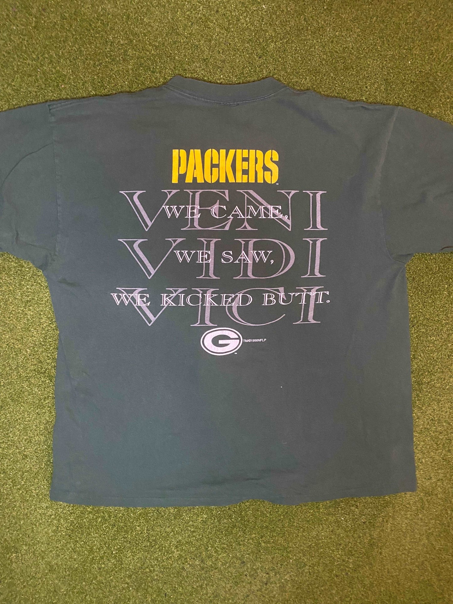 1996 Green Bay Packers - Absolute Victory - Double Sided - Vintage NFL Tee Shirt (XL) - Gametime Vintage