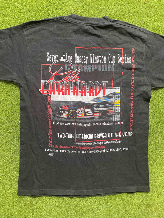 1997 Dale Earnhardt - Double Sided - 7x Champion - Vintage NASCAR T-Shirt (Large) - Gametime Vintage