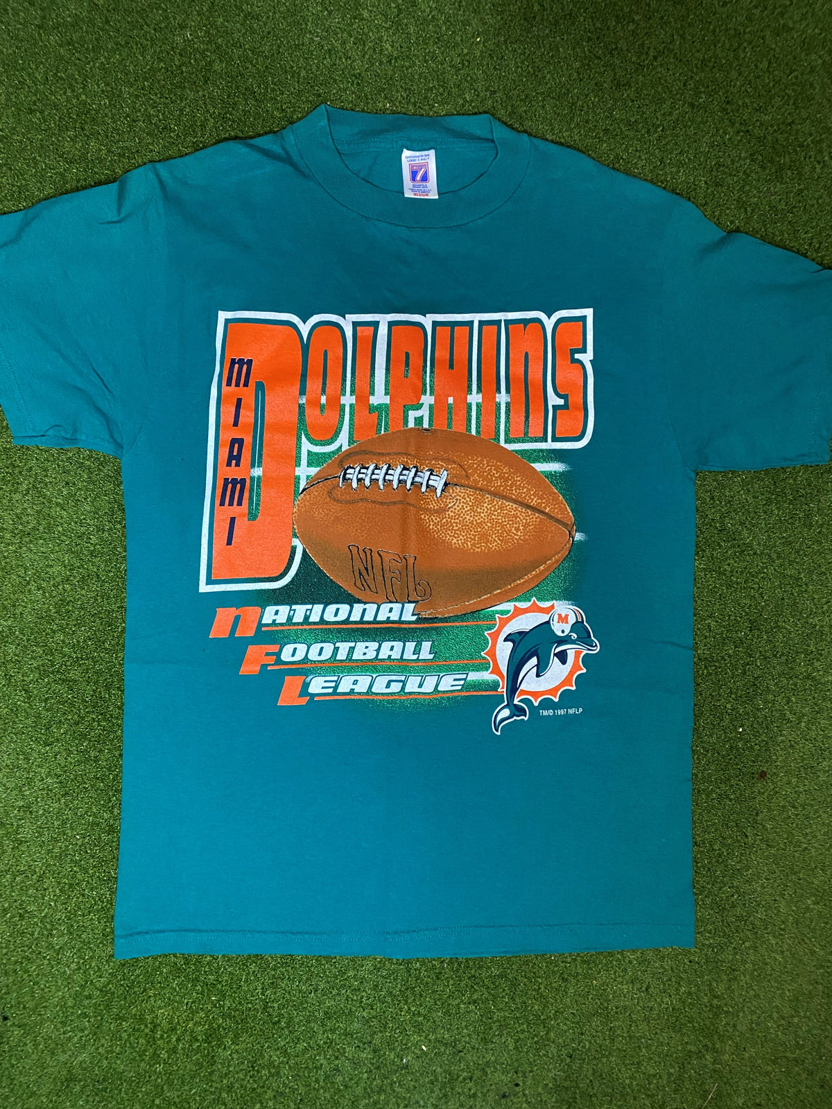 1997 Miami Dolphins - Vintage NFL Tee Shirt (Medium) - Gametime Vintage