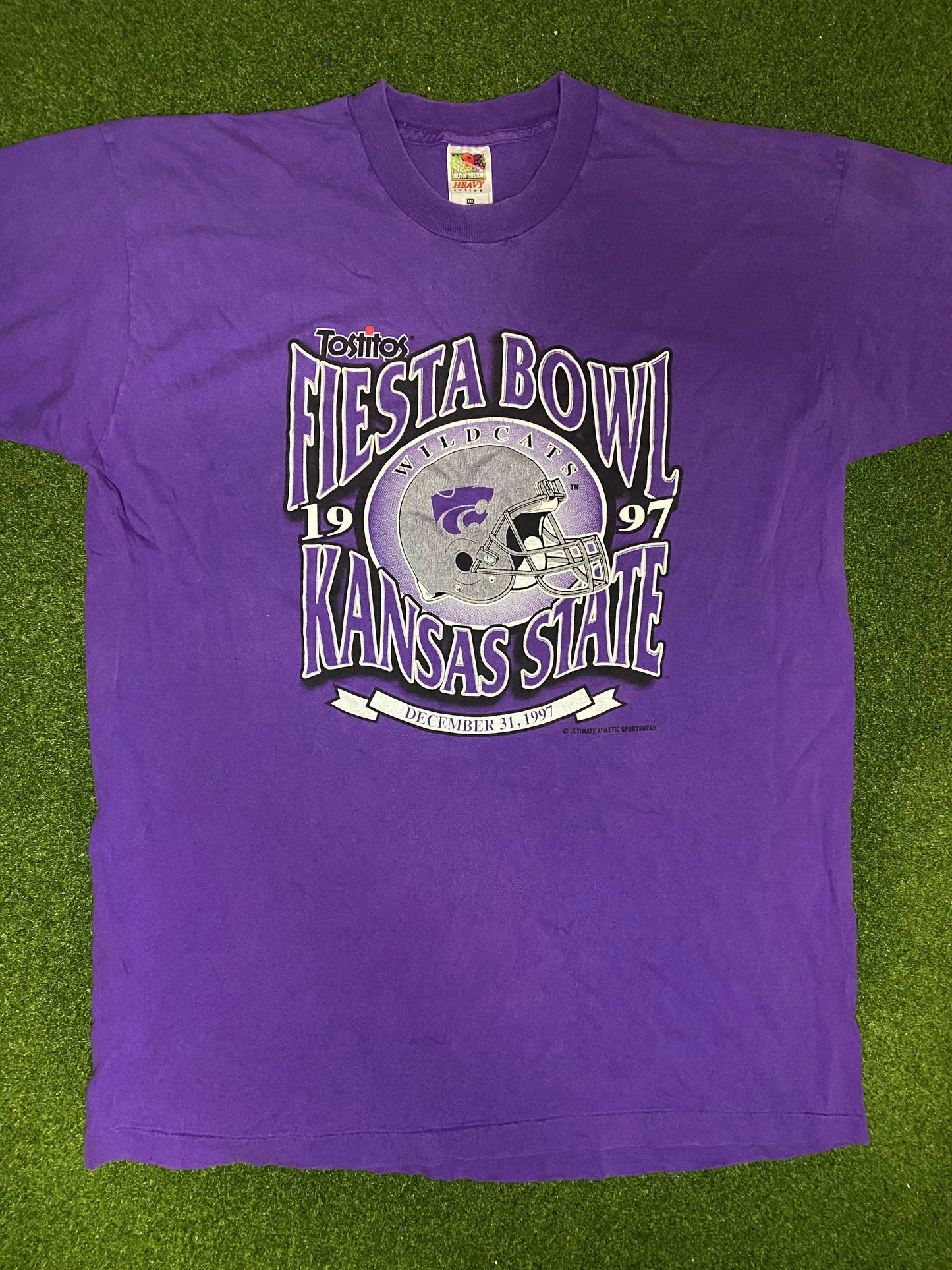 1997 Kansas State Wildcats - Fiesta Bowl - Vintage College Football Tee Shirt (2XL) - Gametime Vintage