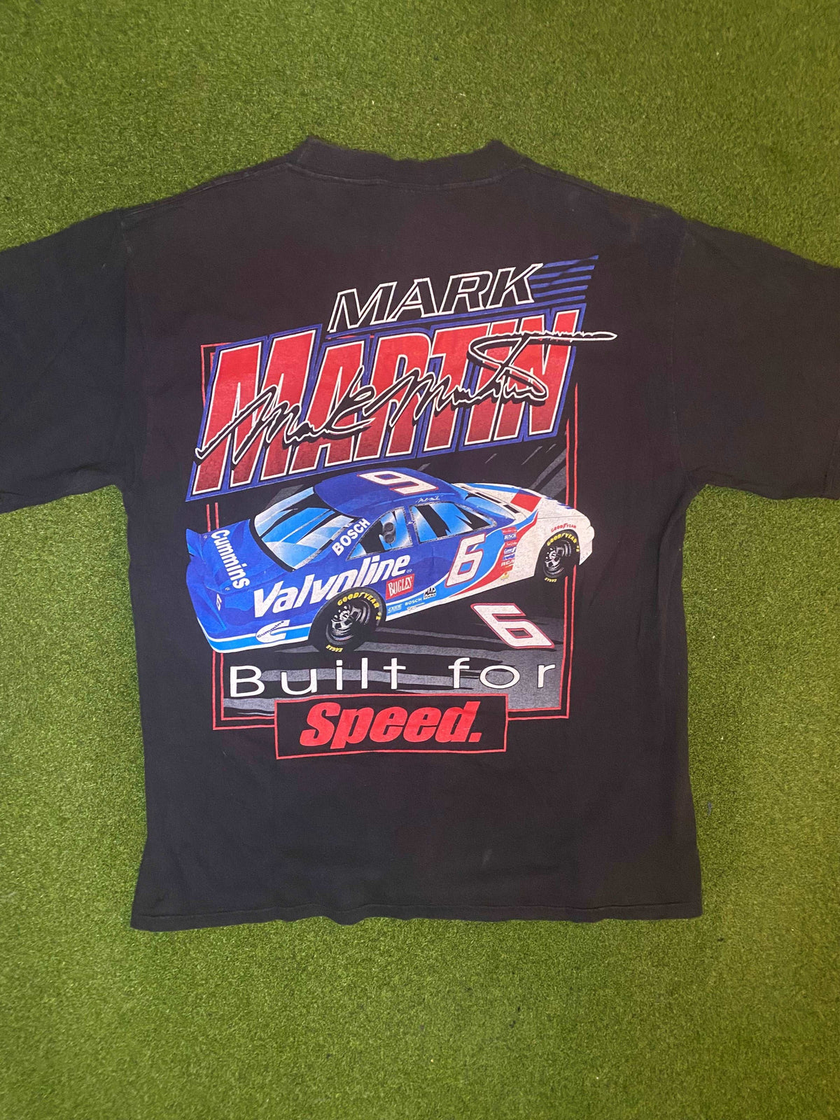 1997 Mark Martin - Valvoline - Double Sided - Vintage NASCAR Tee shirt (Large) - Gametime Vintage