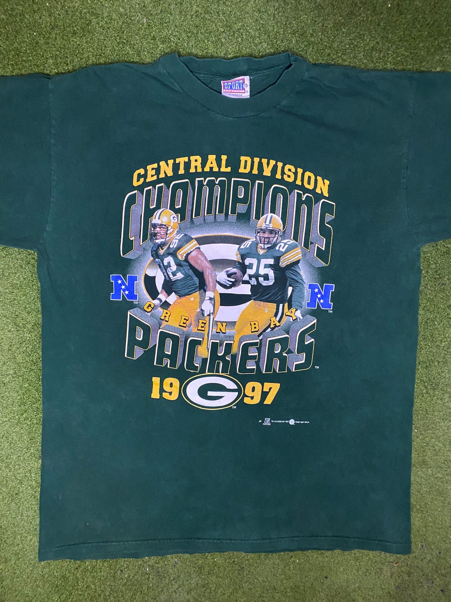 1996 Green Bay Packers - Central Div Champs Ft. Reggie White - Vintage NFL Tee Shirt (XL) - Gametime Vintage