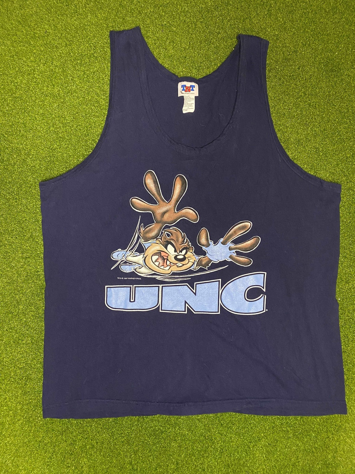 1997 UNC Tar Heels - Taz Crossover - Vintage College Tank (XL) - Gametime Vintage