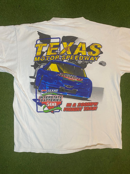 1997 Texas Motor Speedway - See the Speed - Double Sided - Vintage NASCAR T-Shirt (XL) - Gametime Vintage