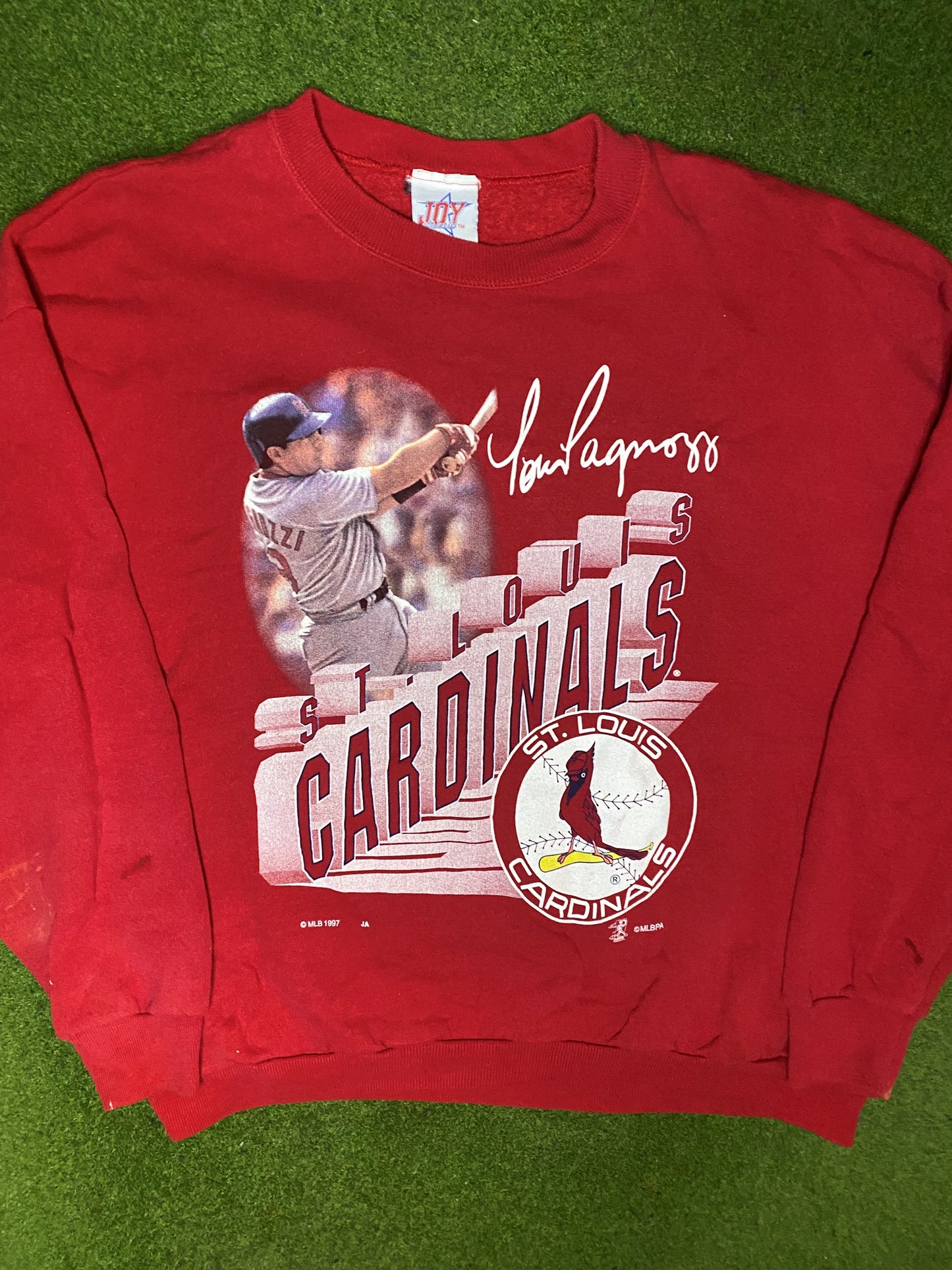 1997 St. Louis Cardinals - Tom Pagnozzi - Vintage MLB Player Sweatshirt (XL) - Gametime Vintage