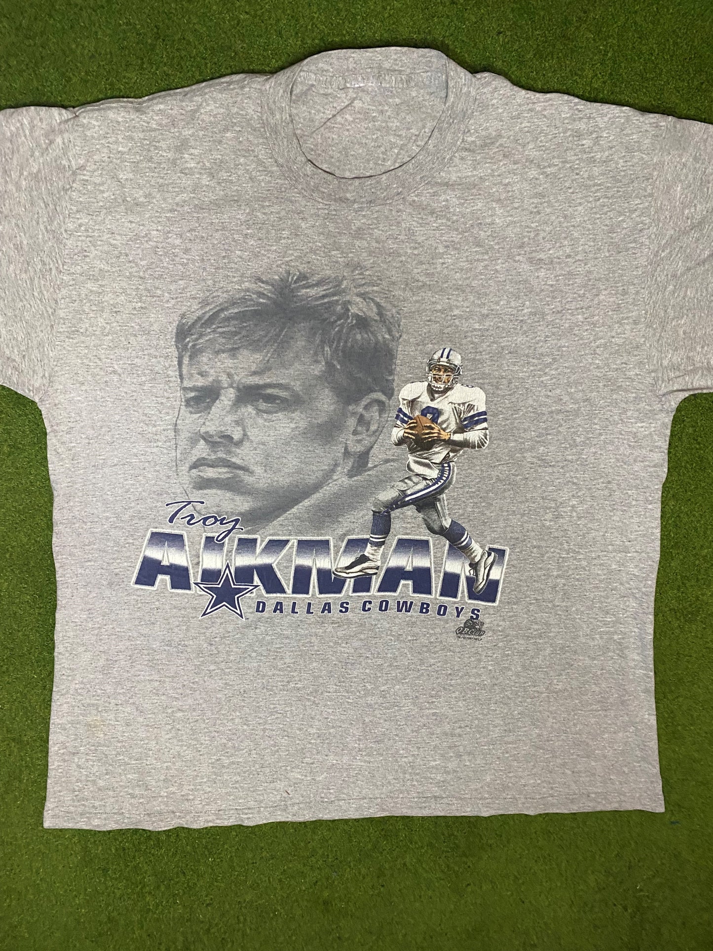 1997 Dallas Cowboys - Troy Aikman - Vintage NFL Player T-Shirt (XL) - Gametime Vintage
