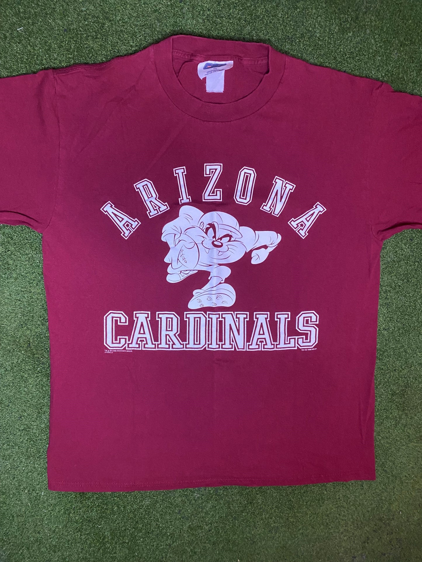 1998 Arizona Cardinals - Taz Crossover - Vintage NFL T-Shirt (Large) - Gametime Vintage