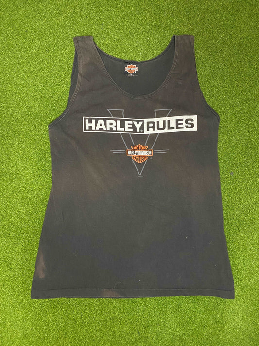 1998 Harley Davidson - Harley Rules - Blackfoot Idaho - Vintage Harley Tank (XL) - Gametime Vintage