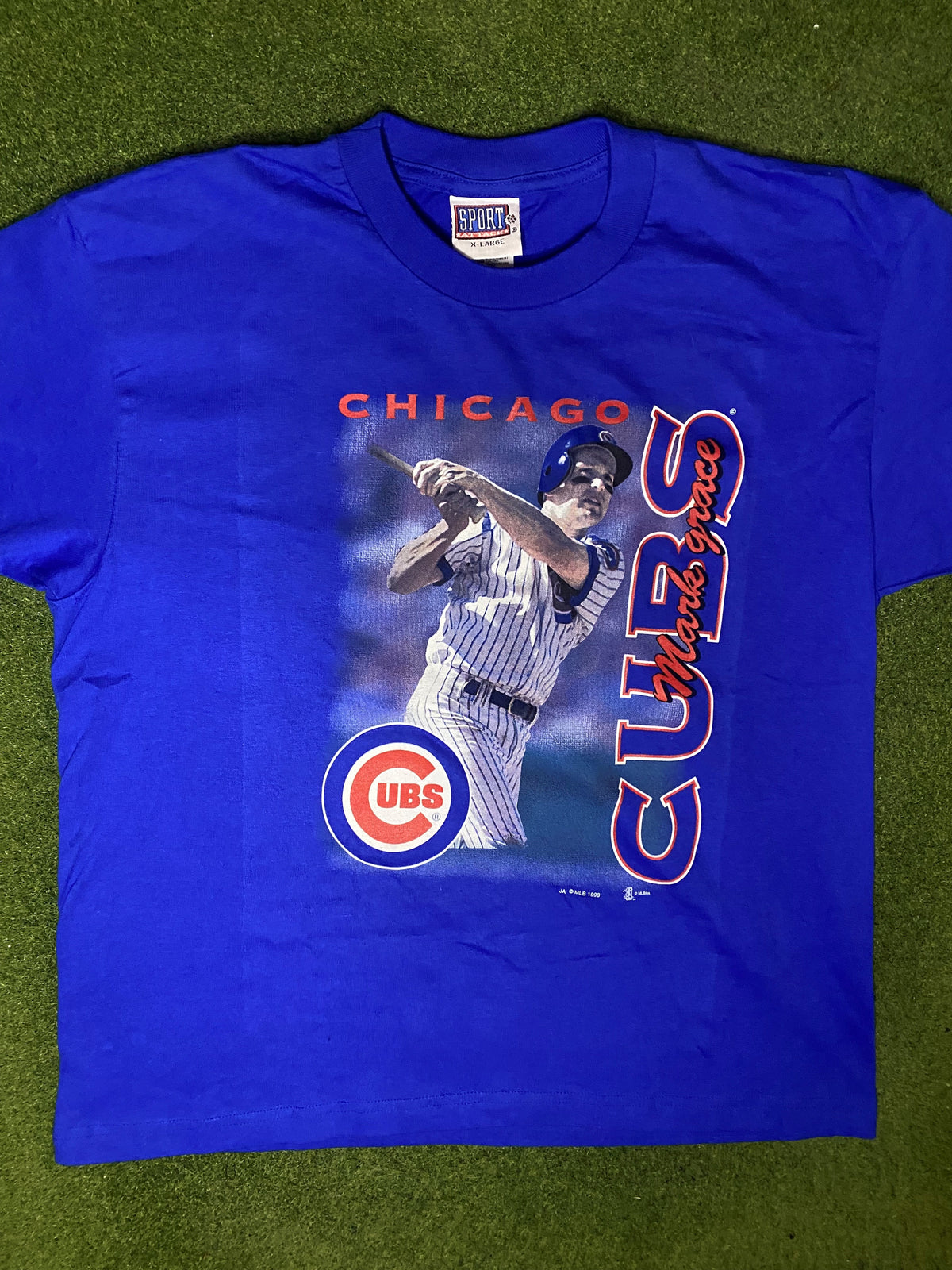 1998 Chicago Cubs - Mark Grace - Vintage MLB Player T Shirt (Youth XL) - Gametime Vintage