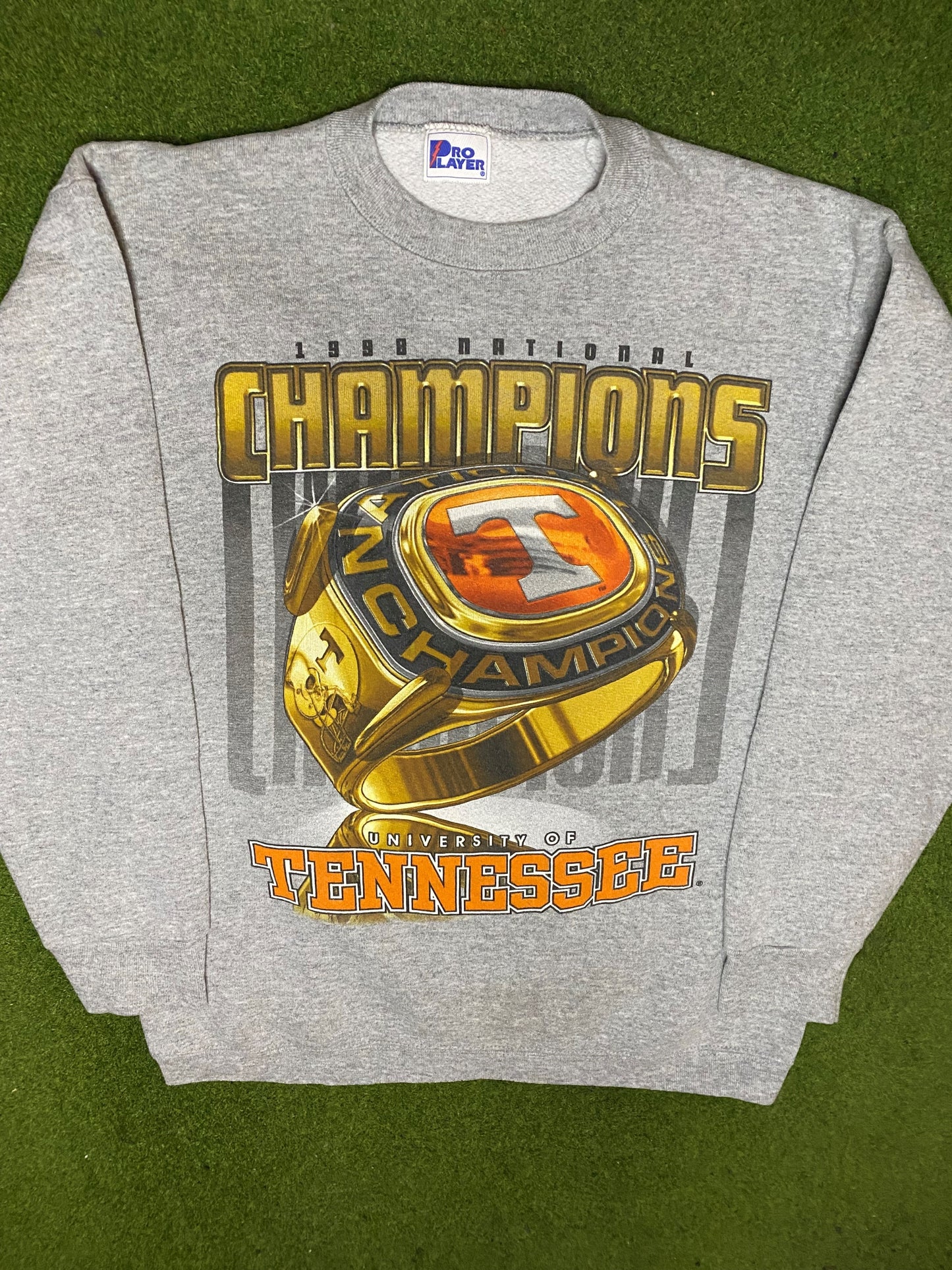 1998 Tennessee Volunteers - National Champions - Vintage College Sweatshirt (Medium) - Gametime Vintage